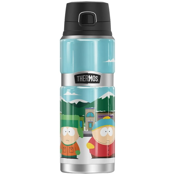 South Park Cartman, Stan, Kyle, Kenny Town Pose THERMOS STAINLESS KING Stainless Steel Drink Bottle, Vacuum insulated & Double Wall, 24oz