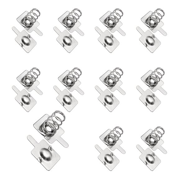 AA Battery Contact Spring Plates, 10 Set 10 mm x 10mm Terminal Contacts