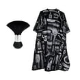 thumbnail image 3 of 4xBarber Cape Neck Duster Brush Capa De Maquillaje Mujeres Hombres Niñas Niños Maquillador Negro, 3 of 8