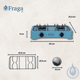 thumbnail image 2 of FRAGA Parrilla de Mesa, FRAGA P802, 2 Quemadores, Porcelanizada,Encendido Manual, Gas L.P., Hecho en México., 2 of 4
