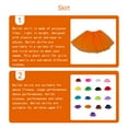 thumbnail image 4 of Qarigey tutú Traje de baile Vestidos de niña Ropa para ocasiones especiales con buen rendimiento Decoración de fiesta para niños Lago azul Prendas para la parte inferior del cuerpo Rojo naranja, 4 of 6