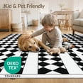 thumbnail image 4 of ODIKA 8'x10' Washable Area Rug Durable, Non-Slip Grid Race Checkered Checkerboard Bold Car Classroom Checker Funky for Living Room, Under Sectional, Family, 4 of 7