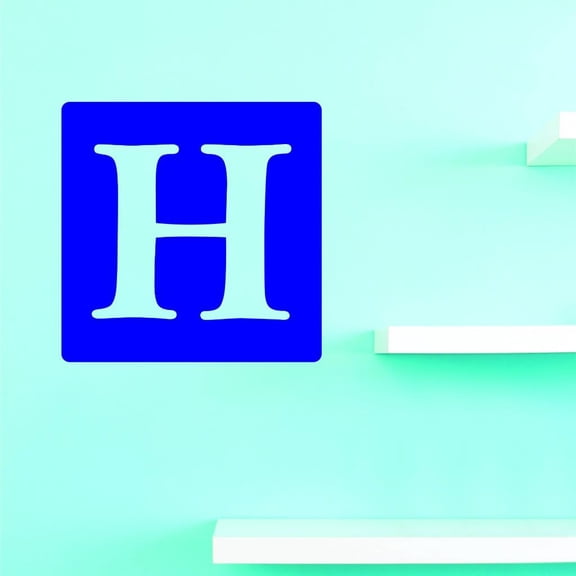 Custom Decals Alphabet Letter H Wall Art Size: 18 X 18 Inches Color: Multi