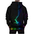 thumbnail image 3 of Jinhomg Boys Girls Fleece Hoodies 3D Print Pullover Hoodie Loose Casual Hooded Sweatshirts with Pocket Black 160, 3 of 4