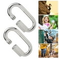 thumbnail image 1 of Lien Rapide Ovale, Mousqueton de Verrouillage Compatible avec la Sécurité de la Remorque, Finition Résistante à la Corrosion, Matériel de Fixation Polyvalent Compatible avec des Connexions Fiables (12 Pcs), 1 of 5