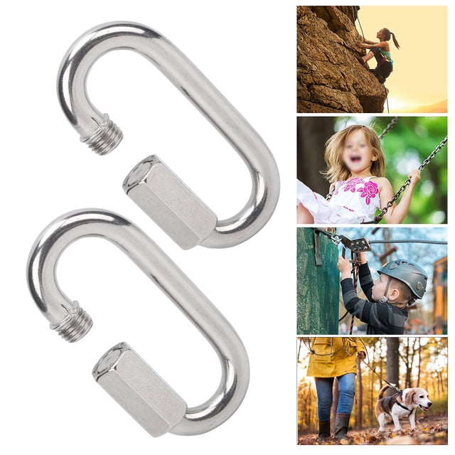 Lien Rapide Ovale, Mousqueton de Verrouillage Compatible avec la Sécurité de la Remorque, Finition Résistante à la Corrosion, Matériel de Fixation Polyvalent Compatible avec des Connexions Fiables (12 Pcs)