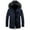 Dark Blue, variant on Herrnalise Men's Jacket Jacket Multifunctional Hooded Jacket Outdoor Jacket Long Sleeve Hooded Casual Outwear & Jackets Black