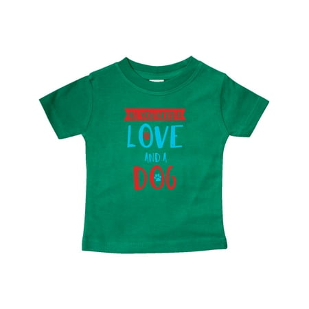 

Inktastic All You Need Is Love And A Dog Paws - Red Blue Gift Baby Boy or Baby Girl T-Shirt