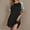 Black, variant on EazyTech Sleep Shirts for Women Short Sleeve Night Shirts for Sleeping Pullover Nightgown Soft Nightdress