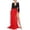 Red, variant on Fgnfyis Womens Skirts Ladies Layer Over Skirt Dress Overskirt Bridesmaid Dress Flowy Long Skirt with Train Pink One Size