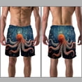 thumbnail image 3 of luoweisi Men's Beach Shorts Quick Dry Swim Trunks with Mesh Lining Octopus 2XL, 3 of 5