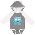 thumbnail image 3 of Inktastic Cute Monster, Little Monster, Blue Monster, Horns Boys or Girls Long Sleeve Baby Bodysuit, 3 of 5