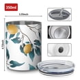 thumbnail image 4 of 12oz Coffee Tumblers Yellow Lemon Fruits White Pattern Stainless Steel Vacuum Insulated Travel Tumbler Coffee Cups Mug with Lid and Straw with Cleaning Brush for Cold & Hot Drinks, 4 of 5