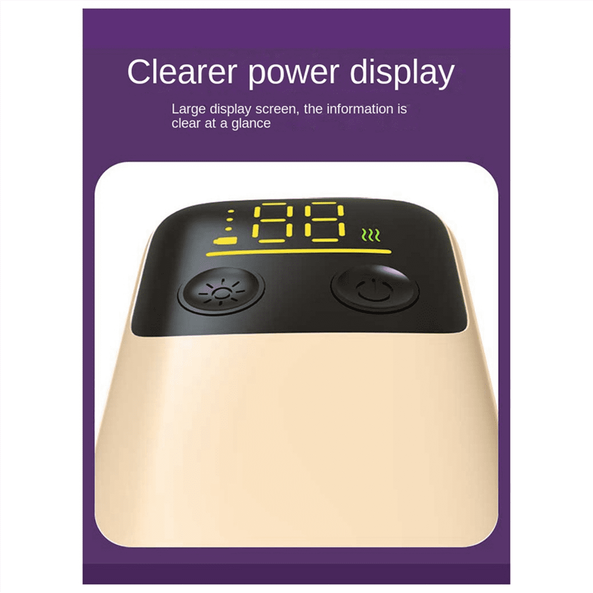 Bottle Heating Jacket 6Levels Adjustment Temperature Display Night Light Lighting Portable Baby Bottle Heater 6000Amh B