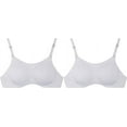 thumbnail image 2 of Fruit of the Loom Women's Breathable Cami Bra with Convertible Straps 2-Pack, White, 34DD, 2 of 7