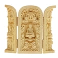 thumbnail image 5 of Buddhism Statues -Yin Statue 3 Carved Wooden For Collector, 5 of 8