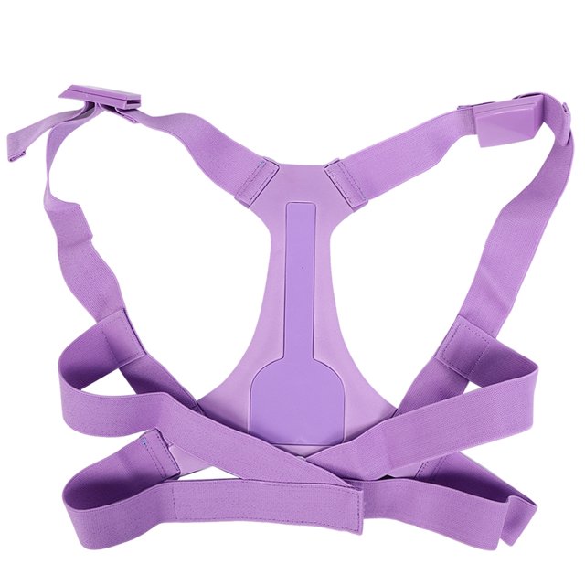 Adolescent Adult Hunchback Correction Belt Posture Corrector Brace Back Spine Support (Purple)M