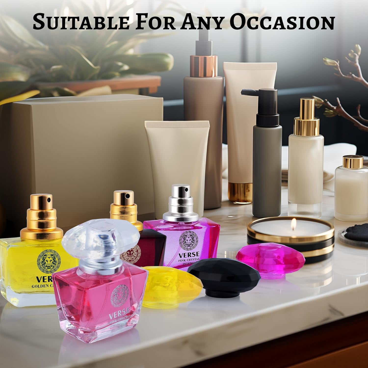 NovoGlow Eau de Parfum Verse 4-Piece Mini Perfume Gift Set for Women – Floral, Fruity & Woody EDP Collection