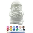 thumbnail image 1 of 1 Juego de figuras navideñas de Papá Noel sin pintar, bricolaje, vinilo en blanco, Papá Noel con pigmento, 1 of 6