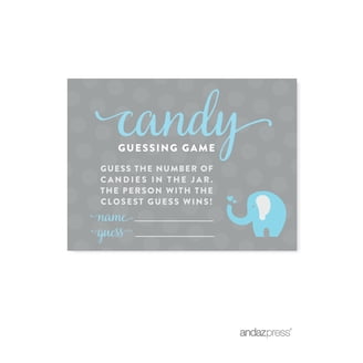 Cottage Elephant Baby Shower Game Cards - 4-in-1 Bundle For 25 Guests, Pink & Greenery, Double Sided