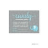 Candy Guessing Game Gray Boy Elephant Baby Shower Fun Game Cards, 30-Pack