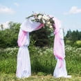 thumbnail image 3 of Tuekys 4x7.2FT Wedding Arch Backdrop Stand, Metal Arched Frame for Wedding, Birthday Party, Photo Booth Backdrops, 3 of 7