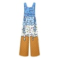 thumbnail image 5 of Toddler Kids Girls Boys Ice Cream Rompers Casual Loose Fit Romper With Pockets Ice Print Long Pants Playwear Jumpsuit Cute Outfits 5-6 Years, 5 of 6