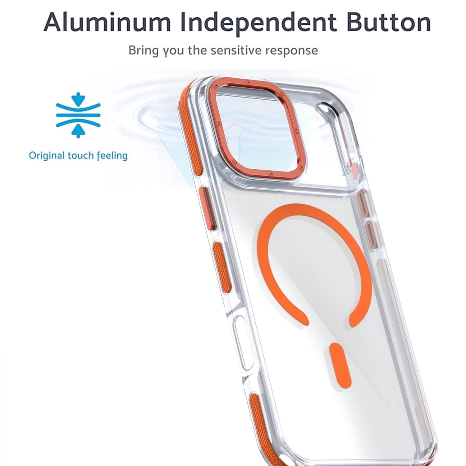 Thin Magnetic Clear Case with Camera Stand for iPhone 17 Pro Max