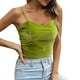 thumbnail image 1 of Playeras,Blusas y Tops,Ropa para Mujer Gimnasio Tank Tops Mujer Blusa corta de terciopelo con ombligo descubierto para mujer (Green, XL), 1 of 7