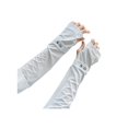 thumbnail image 2 of Tnobhg 1 Pair Summer Ice Silk Arm Sleeves with Thumb Hole UV Sun Protection UPF50+ Breathable Elastic Men Women Outdoor Cycling Cooling Arm Cover, 2 of 8