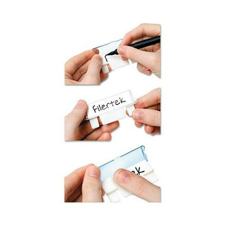 Pencil Grip FTB12C Hanging File Tabs, 2 1/4" wide, Assorted/White, 12/PK