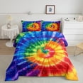 thumbnail image 2 of Manfei Abstract Splash 2pcs Bedding Comforter Set,Tie Dye Twin Comforter Sets,Colorful Swirl Breathable Bedding Set,Microfiber Teenager Bedroom Decor,Reversible, 2 of 8