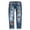 Blue, variant on TSADFHJI Satin Skirts for Women Short Womens Denim Trousers Ripped Print Mid Rise Straight Leg Jeans Xl Blue