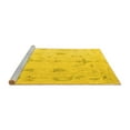 thumbnail image 2 of Ahgly Company Machine Washable Indoor Square Oriental Yellow Traditional Area Rugs, 6' Square, 2 of 4
