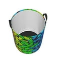 thumbnail image 3 of Fotbe Laundry Hamper With Durable Leather Laundry Basket Multicolored Butterflies Thickened Waterproof Round Collapsible Laundry Hamper, Dirty Clothes Laundry Basket, 3 of 8