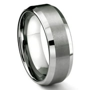 Andrea Jewelers 8MM Tungsten Carbide Men's Wedding Band Ring in Comfort Fit and Matte Finish Sz 10.0