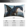 thumbnail image 2 of Pofeuu Wild Blue Cool Dragon Print Polyester Microfiber Plush Pillowcases, Super Soft and Cozy Pillow Case Covers with Envelop Closure（Pillow core not included）-14"x20", 2 of 6