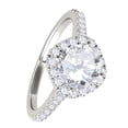 thumbnail image 3 of Mauli Jewels Engagement Rings for Women 1 Carat Tw Halo Diamond Engagement Wedding Ring 4 prong 14K Solid White Gold, 3 of 7