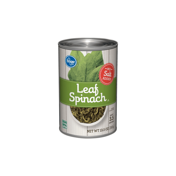KR No Salt Added Leaf Spinach 13.5 oz