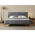 thumbnail image 5 of Omax Decor Julia Upholstered Contemporary Fabric King Platform Bed in Charcoal, 5 of 7