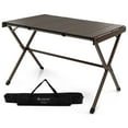 thumbnail image 1 of Costway 4-6 Person Portable Aluminum Camping Table Lightweight Roll Up Table Brown, 1 of 10