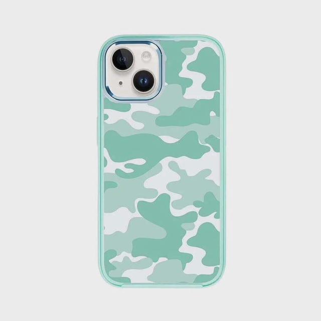 Caseco iPhone 15 Case With Mag-Safe - Teal Camo