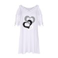 thumbnail image 5 of Cameland Robe Femme Mode Aguichant à Col en V à Manches Courtes Ajourée Imprimée à Épaules Dénudées, 5 of 5