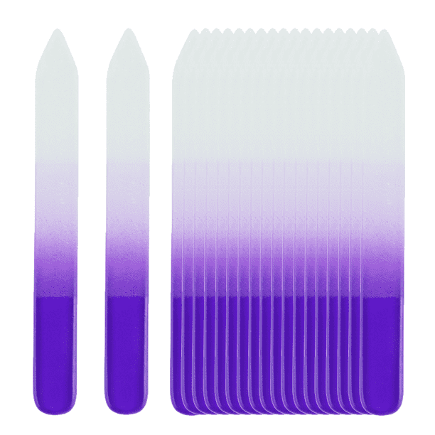 Lima de cristal templado de color Lima de manicura de cristal-20 piezas largo morado MFZFUKR CPB-US-YYM390-6