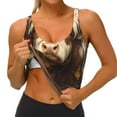 thumbnail image 3 of Fotbe Butterfly Cow Barrel Sujetador Deportivo Largo sin Aros para Mujer con Almohadillas y Soporte Medio, Transpirable y Absorbente, Camiseta Tipo Chaleco o Tank Top-XX-Large, 3 of 8