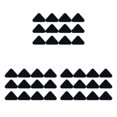 thumbnail image 1 of relayinert 12pcs/set Non Slide Grippers Multiple Shapes To Choose For Fit Non Slide Black Triangles 3Set, 1 of 6