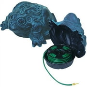 Emsco Group 1563-1 "DARWOOD" Frog Hose Hider with Hose Reel - Holds 100 Foot Garden Hose, Patina