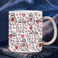 thumbnail image 2 of 12oz Halloween Ghost Coffee Mug - Cute Pink Ceramic Ghost Heart Pattern Mug Coffee Cup Halloween Accessories Birthday Gifts for Kids Adult, 2 of 5