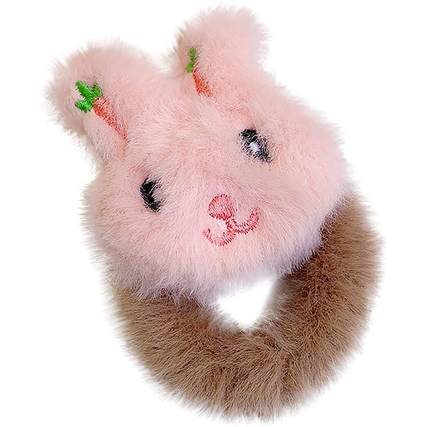 Lindas pequeñas bandas elásticas para el cabello para el cabello de las mujeres, oso conejito Rana pato lazos de felpa para el cabello para niñas adolescentes niños Xemadio WRMH-1654-11
