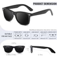thumbnail image 3 of Square Sunglasses Polarized UV Protection Trendy Designer Sun Glasses Men Women, 3 of 3